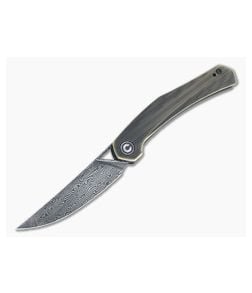 CIVIVI Lazar Isham Black Hand Rubbed Damascus Brass Front Flipper C20013-DS2 - CV-C20013-DS2 1