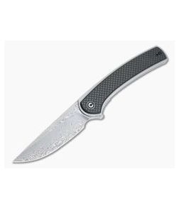 CIVIVI Asticus C2002DS1 Carbon Fiber Damascus Liner Lock Flipper - CV-C2002DS1 1