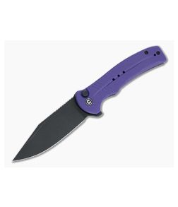 CIVIVI Cogent Button Lock Flipper Black Stonewashed 14C28N Purple G10 Folder C20038D-2 - CV-C20038D-2 1