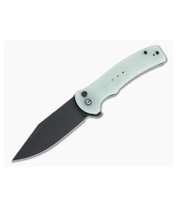 CIVIVI Cogent Button Lock Flipper Black Stonewashed 14C28N Natural G10 Folder C20038D-3 - CV-C20038D-3 1