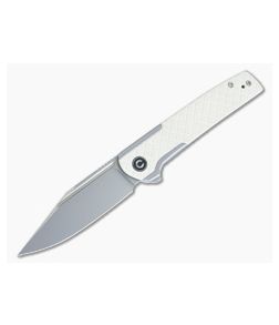 CIVIVI Cachet Flipper Blasted 14C28N Diamond Ivory White G10 Nested Frame Lock Folder C20041B-2 - CV-C20041B-2 1