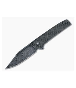 CIVIVI Cachet Flipper Black Damascus Diamond Dark Green Micarta Nested Frame Lock Folder C20041B-DS1 - CV-C20041B-DS1 1