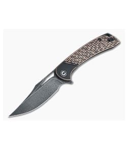CIVIVI Dogma Black Polished Copper Black Hand Rubbed Damascus Liner Lock Flipper C2005DS-2 - CV-C2005DS-2 1
