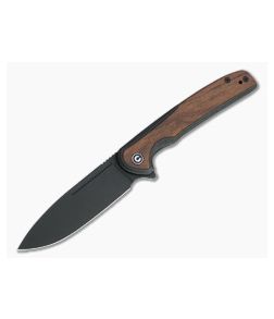 CIVIVI Voltaic Flipper Black Stonewashed 14C28N Cuibourtia Wood Inlaid Frame Lock Folder C20060-1 - CV-C20060-1 1