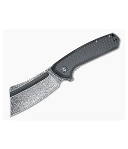 CIVIVI Bullmastiff Carbon Fiber/G10 Black Damascus Liner Lock Flipper C2006DS-1 - CV-C2006DS-1 1