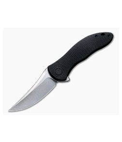 CIVIVI Synergy3 Trailing Point Stonewashed Nitro-V Black G10 Liner Lock Flipper C20075A-1 - CV-C20075A-1 1
