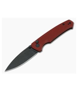 CIVIVI Altus Black Stonewashed Nitro-V Burgundy G10 Button Lock Folder C20076-2 - CV-C20076-2 1