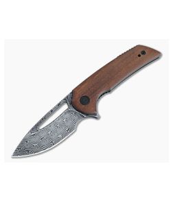 CIVIVI Odium Ferrum Forge Black Damascus Cuibourtia Wood Liner Lock Flipper C2010DS-1 - CV-C2010DS-1 1