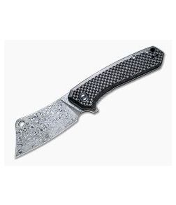 CIVIVI Mini Mastodon Carbon Fiber/G10 Black Damascus Liner Lock Flipper C2011DS-1 - CV-C2011DS-1 1