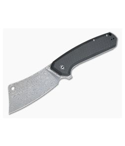CIVIVI Mastodon Carbon Fiber/G10 Black Damascus Liner Lock Flipper C2012DS-1 - CV-C2012DS-1 1