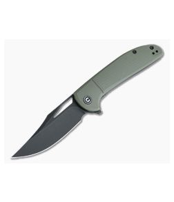 CIVIVI Ortis Black Stonewashed 9Cr18MoV Clip Point OD Green FRN Liner Lock Flipper C2013C - CV-C2013C 1