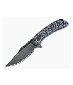 CIVIVI Dogma White G10 Carbon Fiber Black Hand Rubbed Damascus Liner Lock Flipper C2014DS-1 - CV-C2014DS-1 1