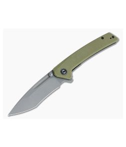 CIVIVI Keen Nadder Gray Stonewashed N690 Olive Micarta Liner Lock Flipper C2021C - CV-C2021C 1