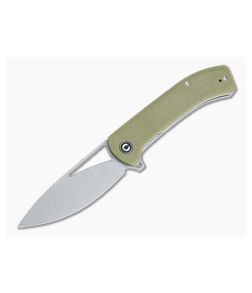 CIVIVI Riffle Gray Stonewashed 14c28n Olive Micarta Liner Lock Flipper C2024B - CV-C2024B 1