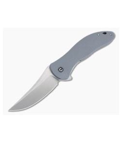 CIVIVI Synergy4 Flipper Gray G10 Handle Satin Nitro-V Trailing Point C21018A-2 - CV-C21018A-2 1