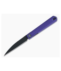 CIVIVI x Ostap Hel Clavi Front Flipper Black Stonewashed Nitro-V Purple G10 Folder C21019-2 - CV-C21019-2 1