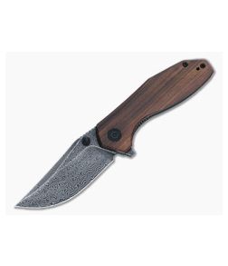 CIVIVI Odd 22 Flipper Black Damascus Cuibourtia Wood Liner Lock Folder C21032-DS1 - CV-C21032-DS1 1