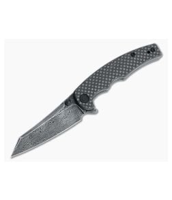 CIVIVI x Kaila Cumings P87 Folder Black Damascus Carbon Fiber/G10 Folding Knife C21043-DS1 - CV-C21043-DS1 1
