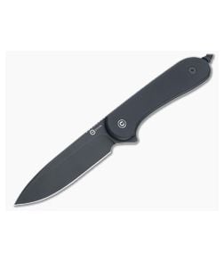 CIVIVI Fixed Blade Elementum Black Stonewashed D2 Flat Black G10 Knife C2105A - CV-C2105A 1