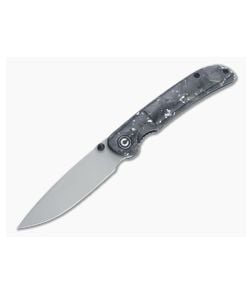 CIVIVI Imperium Stonewashed Nitro-V Silvery Shred Carbon Fiber Resin Front Flipper C2106B - CV-C2106B 1