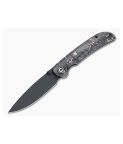 CIVIVI Imperium Black Stonewashed Nitro-V Copper Shred Carbon Fiber Resin Front Flipper C2106C - CV-C2106C 1