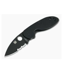 Spyderco Efficient Black G10 Black Serrated Blade C216GPSBBK - SP-C216GPSBBK 1