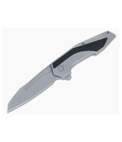 CIVIVI Hypersonic Flipper Gray Steel Frame Lock with Black G10 Inlay Stonewash Blade C22011-2 - CV-C22011-2 1
