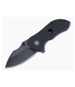CIVIVI Gordo Liner Lock Flipper Black G10 Handles Black D2 Drop Point Blade C22018C-1 - CV-C22018C-1 1