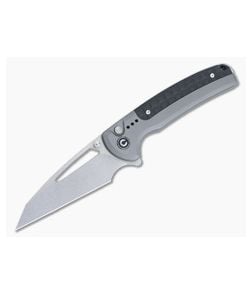 CIVIVI Sentinel Strike Button Lock Flipper Gray Aluminum with Black FRN Stonewashed K110 Reverse Tanto Blade C22025B-2 - CV-C22025B-2 1