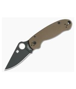 Spyderco Para 3 Brown G10 Black DLC S35VN Limited Run C223GPBNBK - SP-C223GPBNBK 1