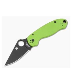 Spyderco Para 3 Neon Green G10 Black DLC CPM-20CV Folding Knife (2.93") Pre-Owned C223GPNGRBK - SP-C223GPNGRBK 1