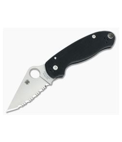 Spyderco Para 3 Serrated S30V Black G10 Compression Lock Folder C223GS - SP-C223GS 1