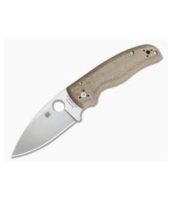 Spyderco Shaman Brown Micarta Sprint Run Plain Edge CruWear Compression Lock Folder C229MPCW - SP-C229MPCW 1