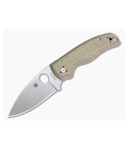 Spyderco Shaman Sprint Brown Micarta Plain Edge Z-Wear PM Compression Lock Folder C229MPZW - SP-C229MPZW 1