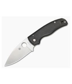 Spyderco Shaman Double Black Canvas Micarta Satin CTS-XHP Folding Knife (3.58" Blade) Pre-Owned C229MXHPP - SP-C229MXHPP 1