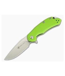 Steel Will Cutjack Mini M390 Flipper Green G10 Liner Lock C22M-2GR - SW-C22M-2GR 1