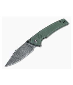 CIVIVI Tranquil Green Micarta Damascus Clip Point Flipper C23027-DS1 - CV-C23027-DS1 1