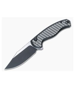 Civivi Stormhowl Black Aluminum Button Lock Pocket Knife C23040B-1 - CV-C23040B-1 1