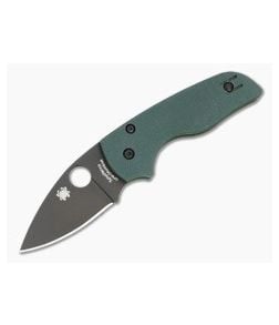 Spyderco Lil Native Forest Green G10 Black DLC CPM CruWear Folding Knife (2.42") Pre-Owned C230GPDGRBK - SP-C230GPDGRBK 1