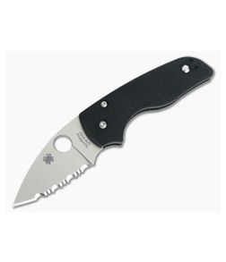 Spyderco Lil Native Serrated S30V Black G10 Compression Lock Folder C230GS - SP-C230GS 1