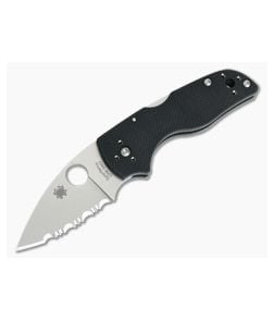 Spyderco Lil Native Serrated S30V Black G10 Back Lock Folder C230MBGS - SP-C230MBGS 1