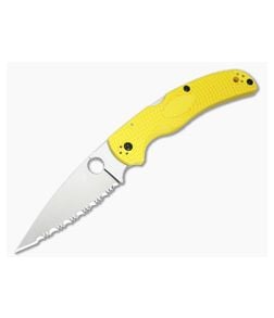 Spyderco Native Chief MagnaCut Spyderedge Salt Lightweight Yellow Handle C244SYL - SP-C244SYL 1