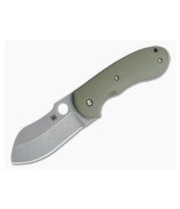 Spyderco Bombshell Burch Flash Batch Stonewashed 20CV OD Green G10 Titanium Liner Lock Folder C250GTIP - SP-C250GTIP 1
