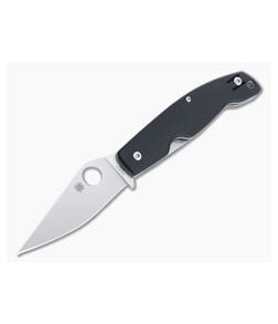 Spyderco Pattadese Satin M390 Black G10 Liner Lock Folder C257GP - SP-C257GP 1