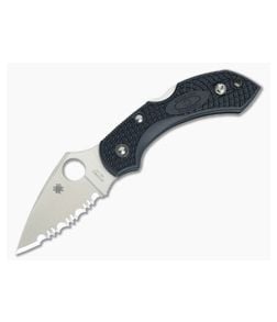 Spyderco Dragonfly 2 Serrated VG10 Black FRN C28SBK2 - SP-C28SBK2 1