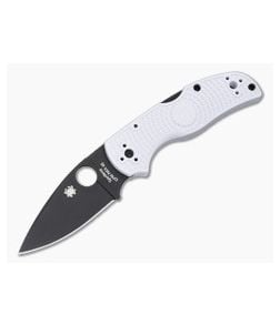 Spyderco Native 5 Lightweight White FRN Black DLC CPM REX 45 Folding Knife (2.95") Pre-Owned C41PWHBK5 - SP-C41PWHBK5-PRE 1