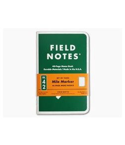 Field Notes Mile Marker Limited Edition Dot Graph Paper Memo Notebook 3 Pack - FN-C-42 1
