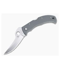 Spyderco Massad Ayoob Sprint Serrated Cruwear Gray G10 Folder C60GSGY - SP-C60GSGY 1