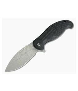 CIVIVI Naja C802DS Black G10 Damascus Liner Lock Flipper - CV-C802DS 1