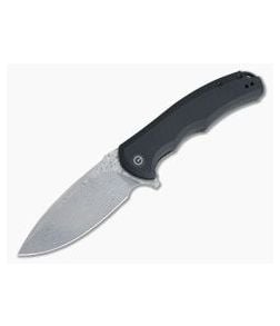 CIVIVI Praxis C803DS Black G10 Damascus Liner Lock Flipper - CV-C803DS 1